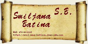 Smiljana Batina vizit kartica